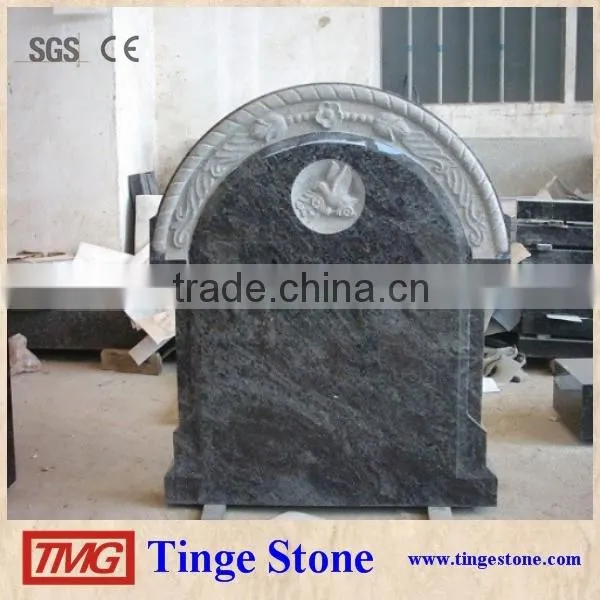 Celtic cross monument black granite irish memorial style