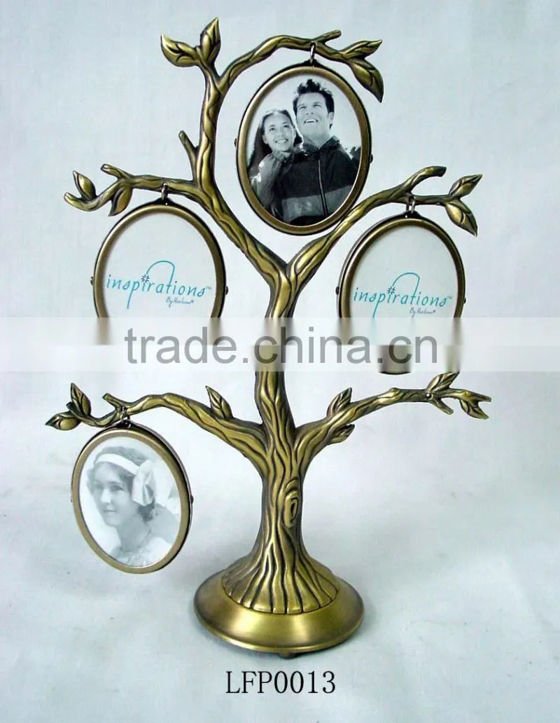 Metal family tree photo frame