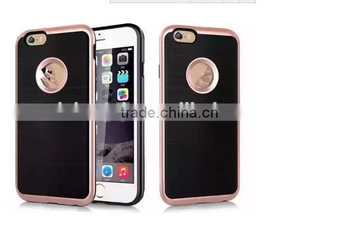 New Style Korea Motomo Cell Phone Case For Iphone6 6plus Brushed Metal Back Case Cover