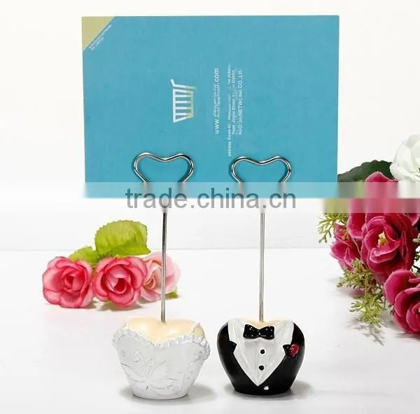 Wedding Party Reception Formal Gown Number Bride and Groom Place name Card Holder