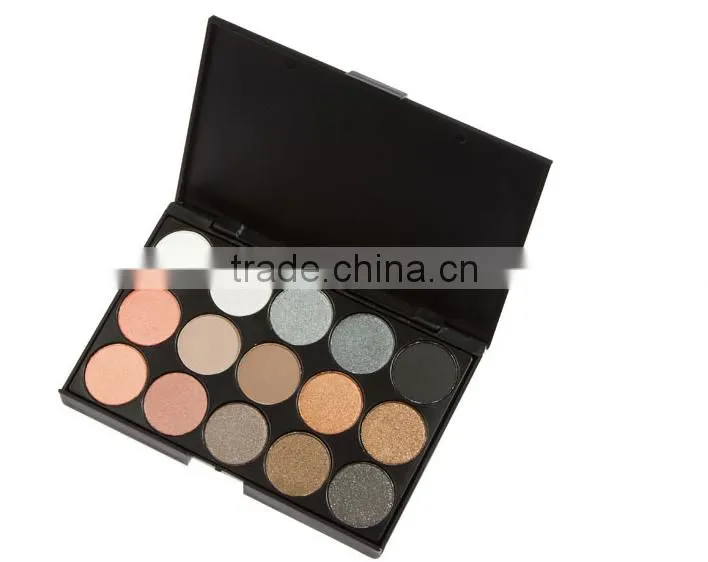 Newest Cheap Romantic color Makeup Shinning Eye Shadow ,15 colors Mixed Glitter Matte Eyeshadow Palette