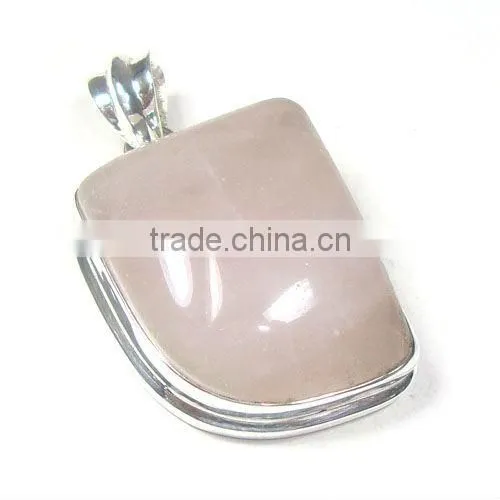 925 stamped sterling silver tibetan turquoise semi precious gemstone pendant