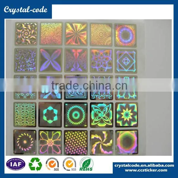 Custom design silver scratch off card, hologram scratch off label