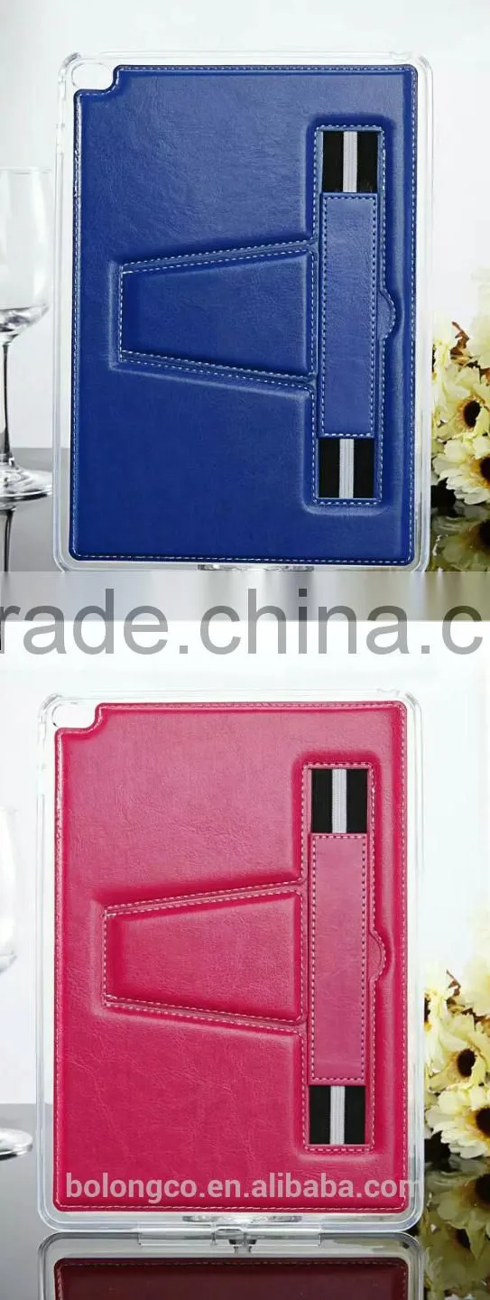 business style foldable tpu surface cover as holder connection TPU back cover case with elastic band stand function for tab