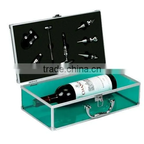 Wine set Corkscrew + Thermometer + wine collar + Wine-Pourer