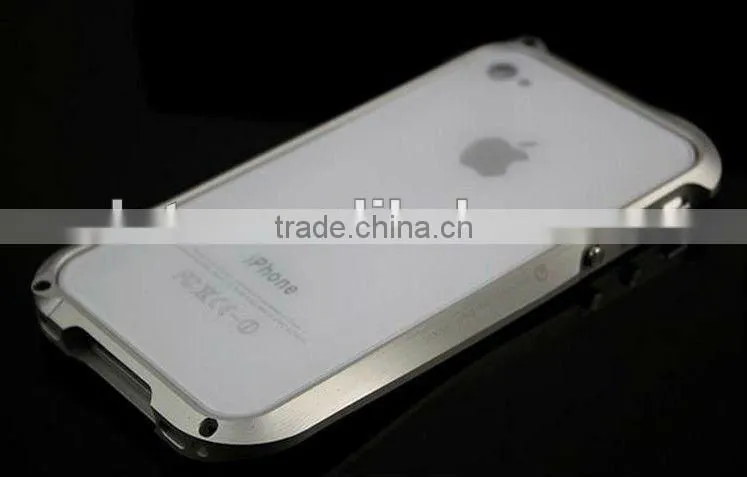 high quality novelty Durable Aluminium Metal Bumper Cover Case for iphone 4 4S