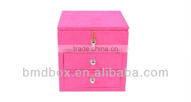 high quality faux suede factory price custom ring box