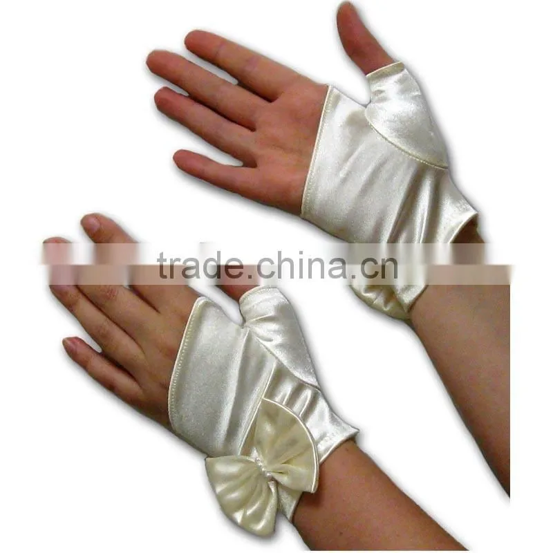 Wholesale Cheap Custom Fingerless Bridal Satin Gloves