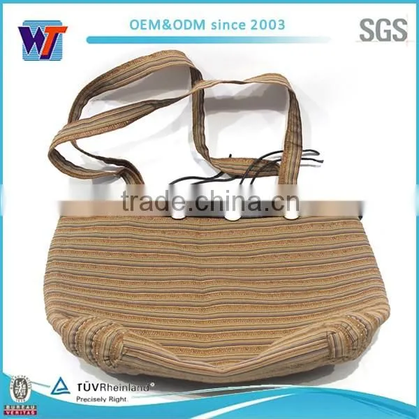 Bamboo bracelets shoulder women canvas messenger bag