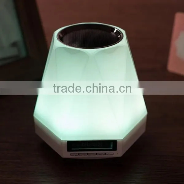 Alarm clock led bluetooth speaker for home decoration