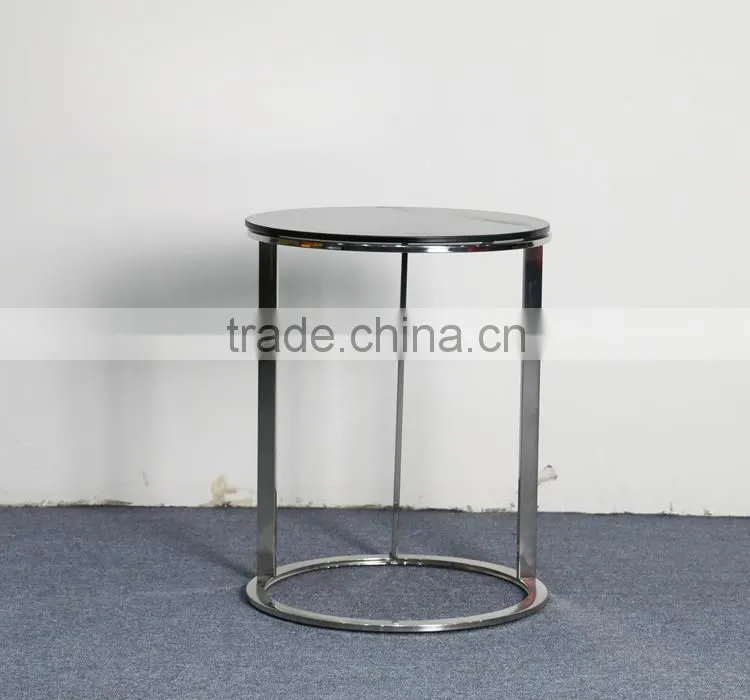 Wooden Top Steel Frame Coffee Table