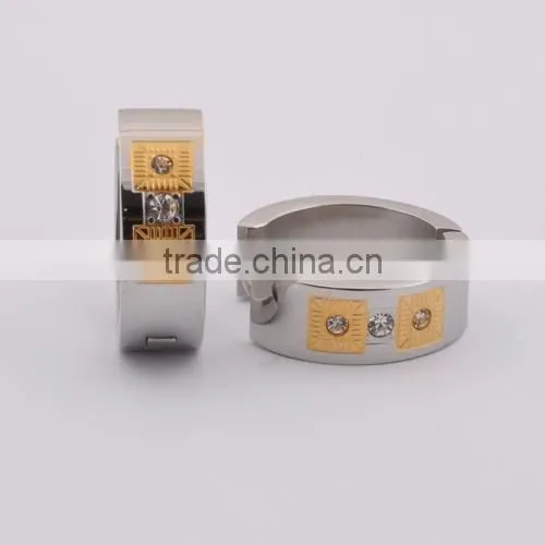 Stainless Steel Gold Earrings Designs For Girls(BE10657)