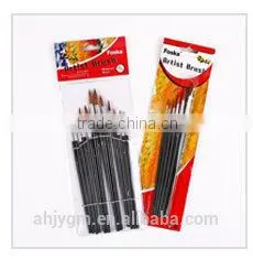 White Box/Opp bag/Blister card Packing Wooden Handle Wool Hair Artist Brush/wooden artist brush/oil painting brush/artist brush