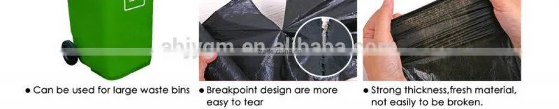 Good Quality Plastic black Garbage bags