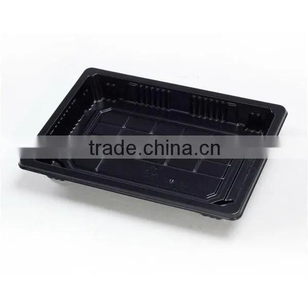 SM1-1103-Black disposable food tray plastic box with lids