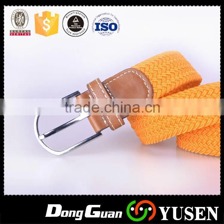 Yellow Colour Woven Cloth Handmade Braided Belt For Women