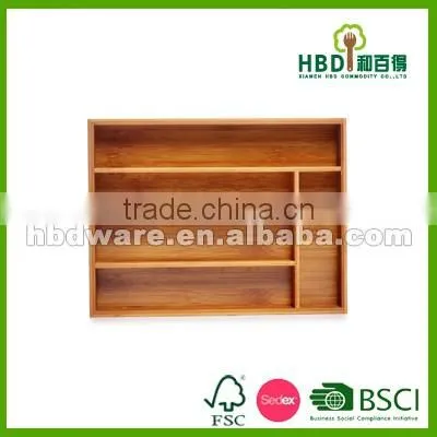 Bamboo kitchen cutlery tray,bamboo organizer,wood cutlery tray wholesale
