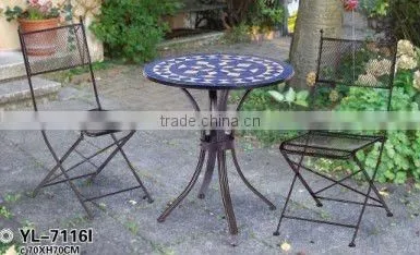 mosaic folded bistro mosaic furniture set