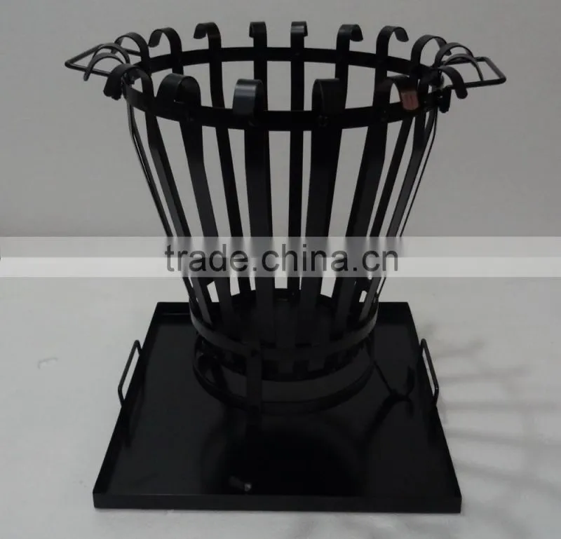 Log fire basket