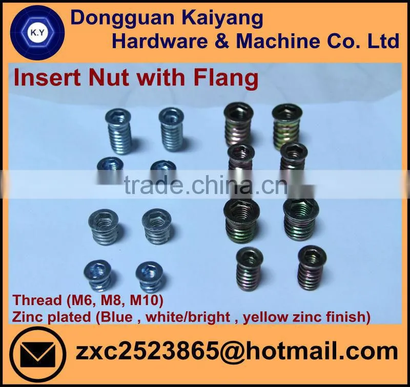 Male Nut/ Dowel Pin (for Furniture) with Bright(White)/Blue/Yellow Zinc Plated; M5, M6, M7