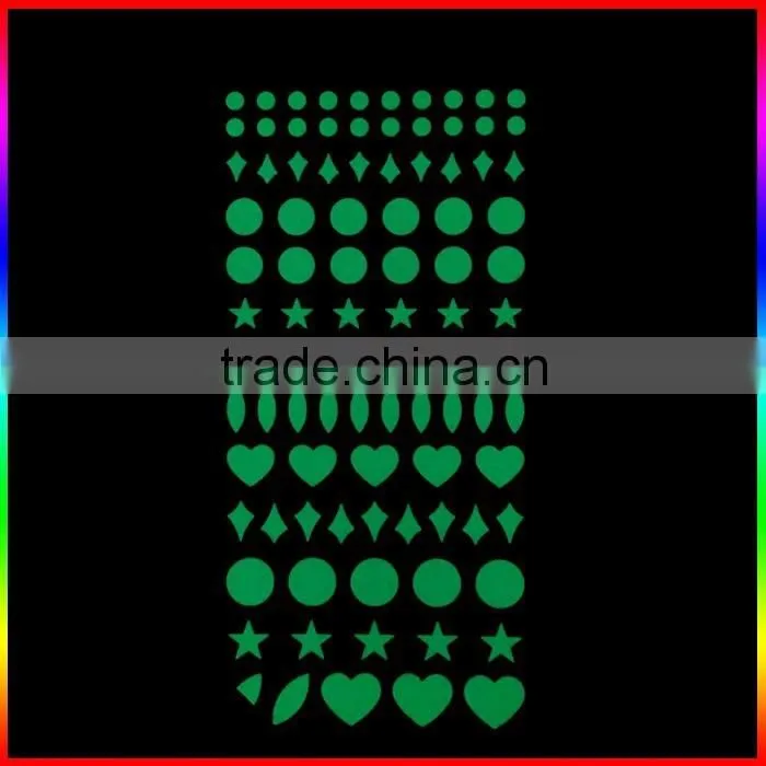 self-adhesive glow in dark sticker film/glow in dark sticker