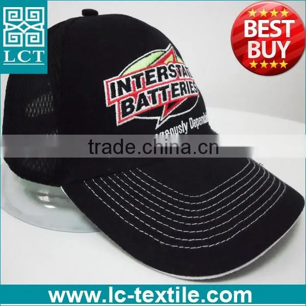 LCTN1855 custom embroidered cotton twill structed black baseball cap