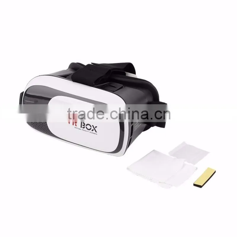 VR Box 2nd Generation Virtual Reality Cardboard 3D Video Glasses Compatible with 4.7-6 Inch for iPhone, Samsung