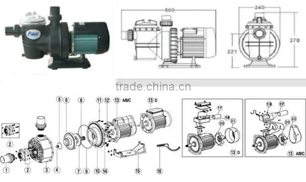 High quality SB series swimming pool water pump