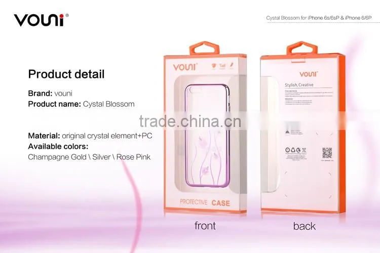 360 Degree Full Protective Case for iPhone 6/6 Plus Electroplating Crystal Dimond Hard PC Back Cover