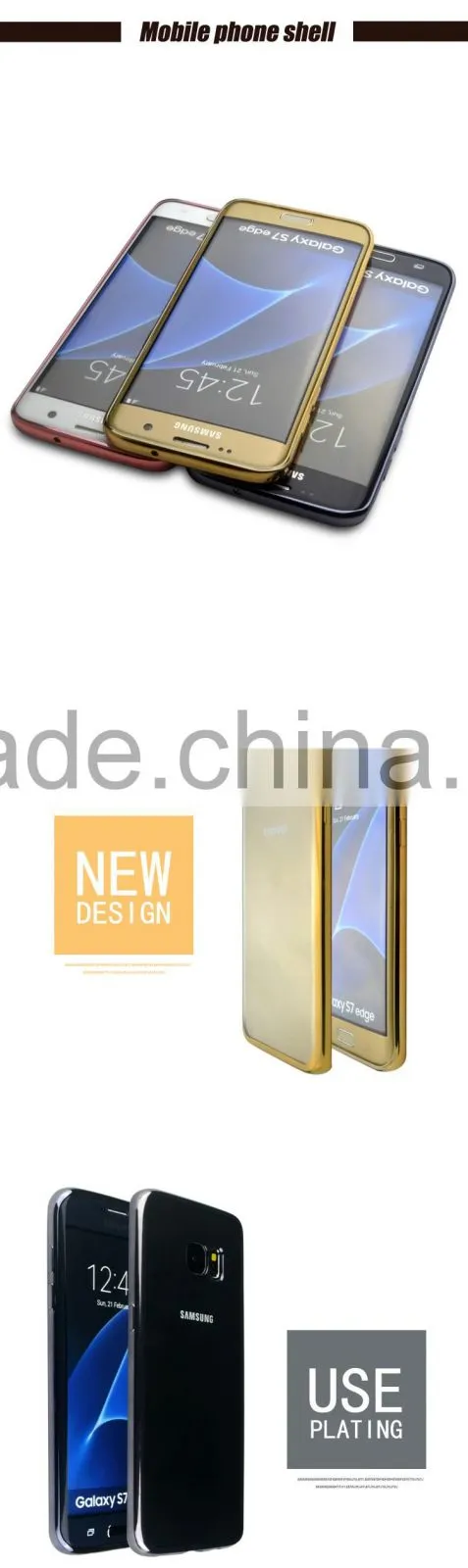 Luxury Ultra-thin Crystal Electroplate Soft TPU Case Cover For Multi Smart Phone for Samsung S7 edge