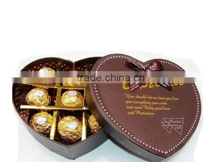 Newest design for heart shaped handmade chocolate gift box