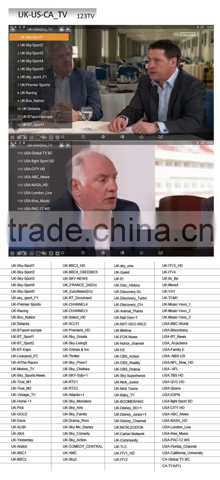 Adult tv channels android 4 4k2k output android iptv set top box