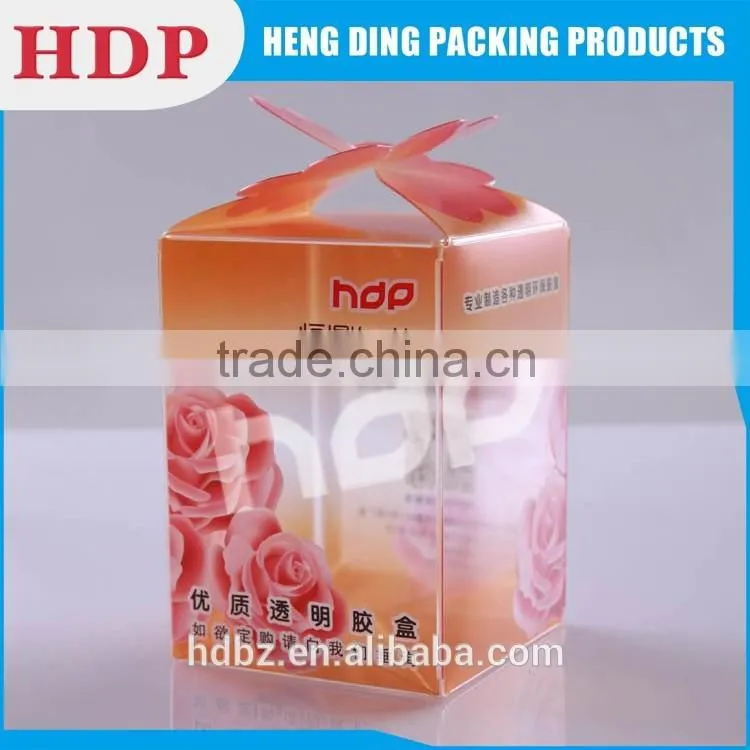 custom plastic box clear packaging with soft crease for gift