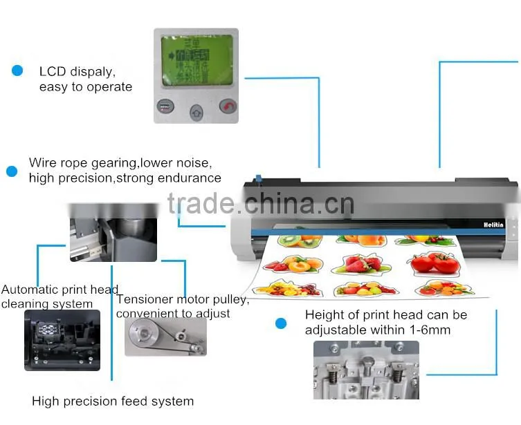 DX7/DX5 Print Head, 1.52M/60 Inch/5 Feet Print and Cut Printer for vinyl, PP synthetic paper, All-in-one Machine