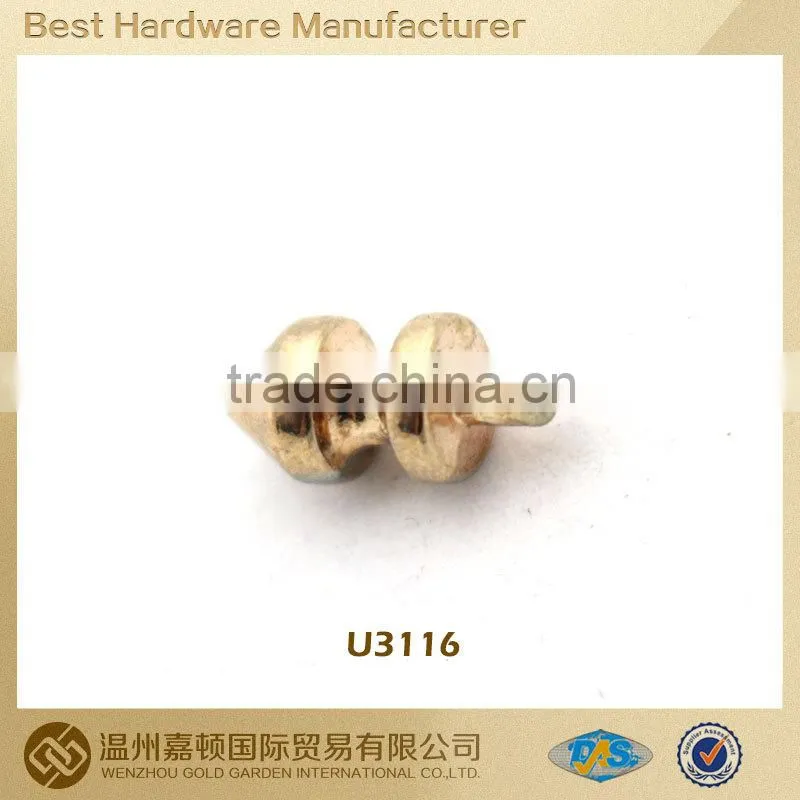 Spike rivet for belt buckle alloy made for garment bag shoe various designs customized