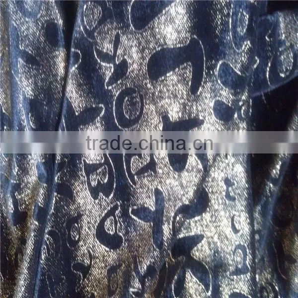 High quality good strech printing korean velvet /uphostery fabric