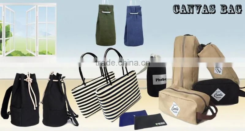 Custom checp black printed canvas tote shopping bag(CAS15-040)
