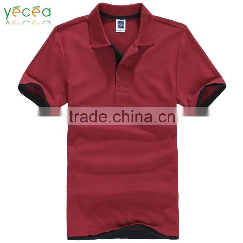2016 New colorful 100%cotton fashionable single leisure breathable outdoor POLO shirt for men wholesale