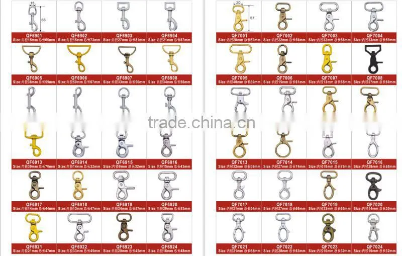 Q-1268 craft swivel hooks ,snap hook ,silver bag parts