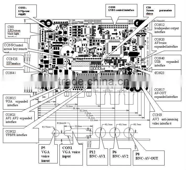 Lcd led display monitor AVcontrol driver baord 1920*1080