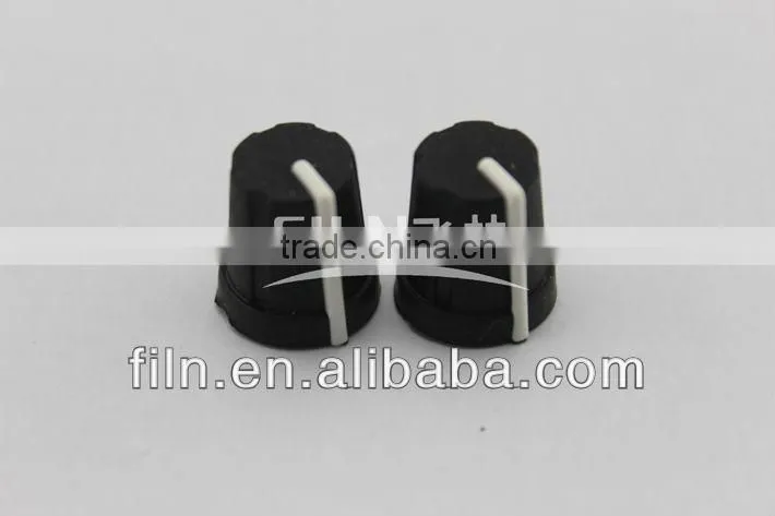 black miniature round bakelite door knobs