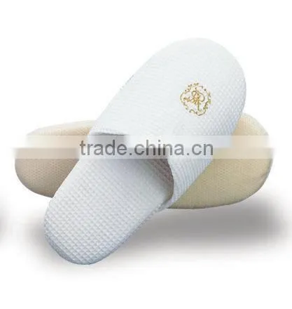 2015 classic white waffle washable closed toe hotel slipper,non-disposable,disposable