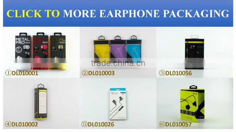 DL010057 Luxury custom earphone box folding lid earphone paper packaging bag