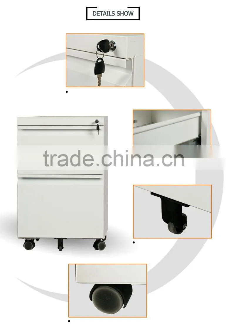 Hotsale Home School Metal Mobile Filing Storage Cabinet Mobile Pedestal