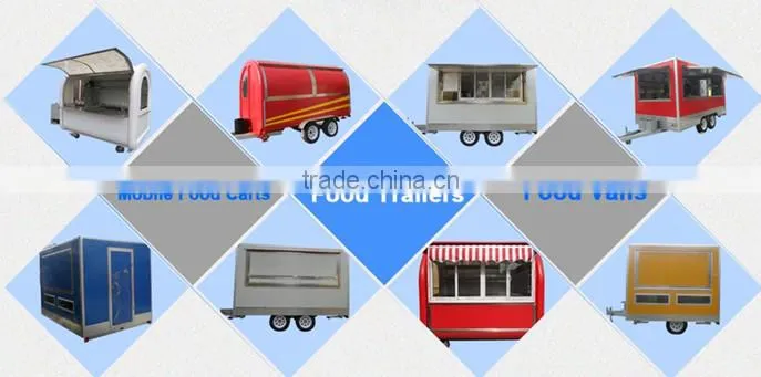 sus 304 fast food mobile kitchen trailer / towable food trailer for sale and food cart manufacturer with price