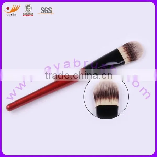 Liquid Foundation Brush/Mask/Makeup Brush with Aluminium Ferrule and Tripled Color Synthetic Hair