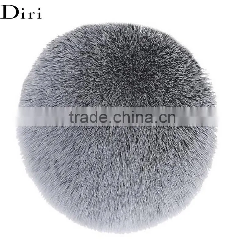 Diri 2colors hair shiny sliver metal handle powder oval brush