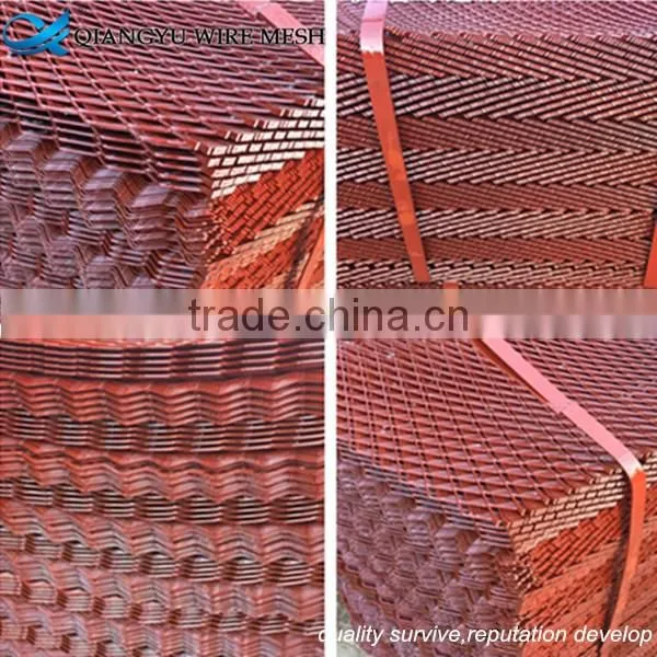 flat expanded metal mesh,4mm thick low carbon steel expanded metal mesh