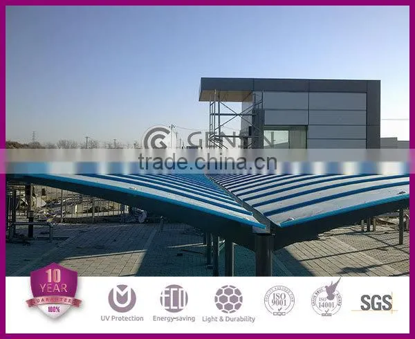 Honeycomb/cellular structure easy installation u-lock polycarbonate sheet for roofing, skylights, awning, carport,
