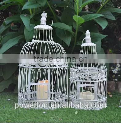 Birdcage Style Shabby Chic Garden Candle Lantern Holder